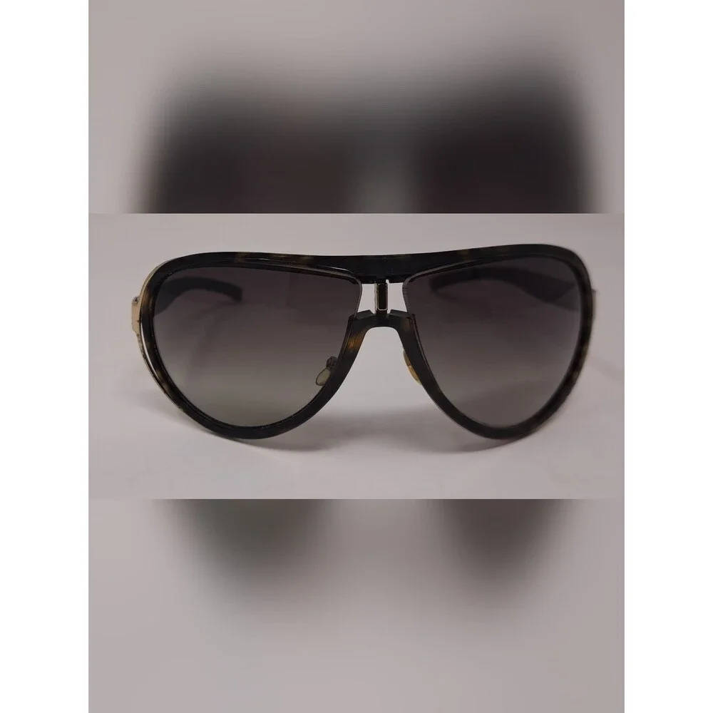 Gucci Vintage Sunglasses Y2K 90s Wrap Havana Gold Gradient GG1566/S 66-09-120